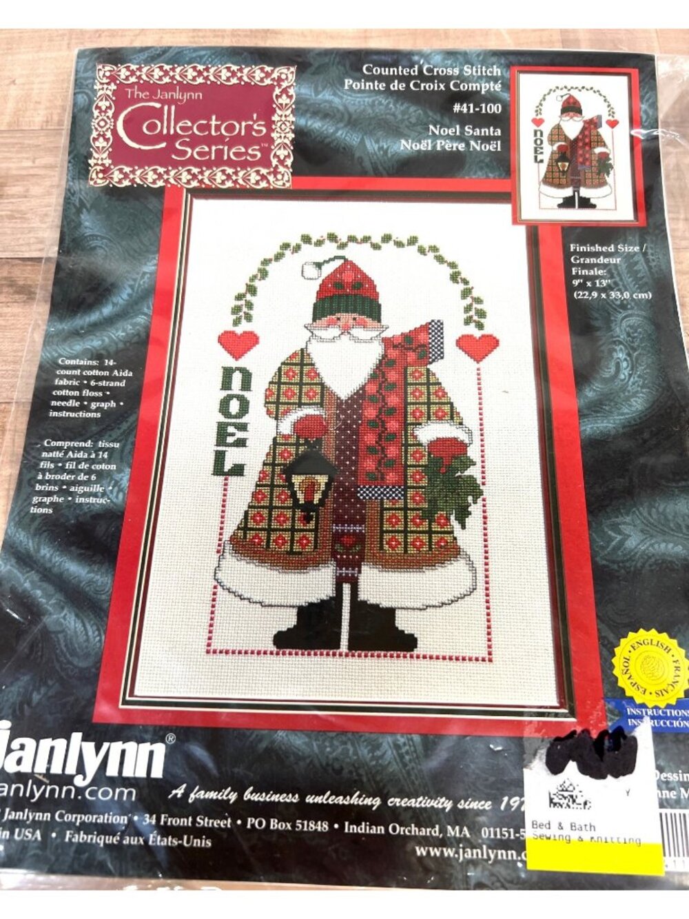 Janlynn Noel Santa Counted Cross Stitch Kit Christmas Holiday Pattern #41-100